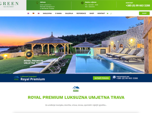 Green Luxury web shop bez cijena