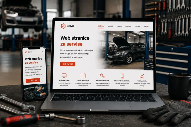 Web stranice za servise Web stranice za servise