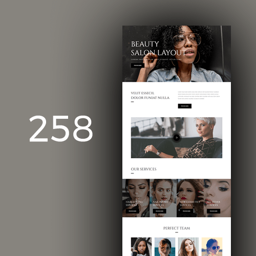 Izrada web stranica za beauty salone - predložak 1