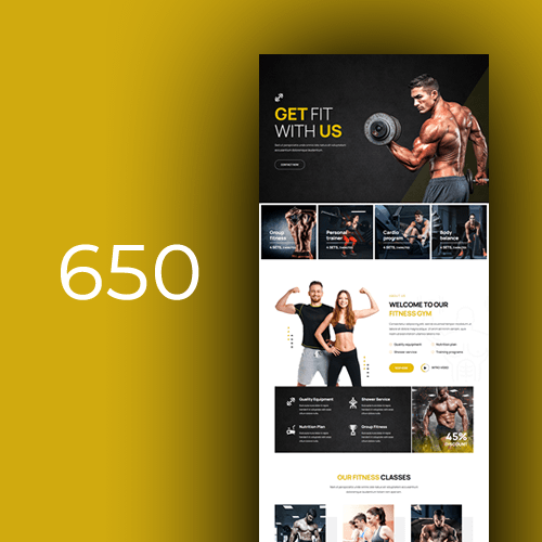 Izrada web stranica za fitness centre - predložak 1