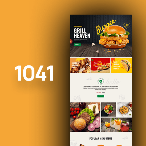 Izrada web stranica za burger restorane - predložak 2